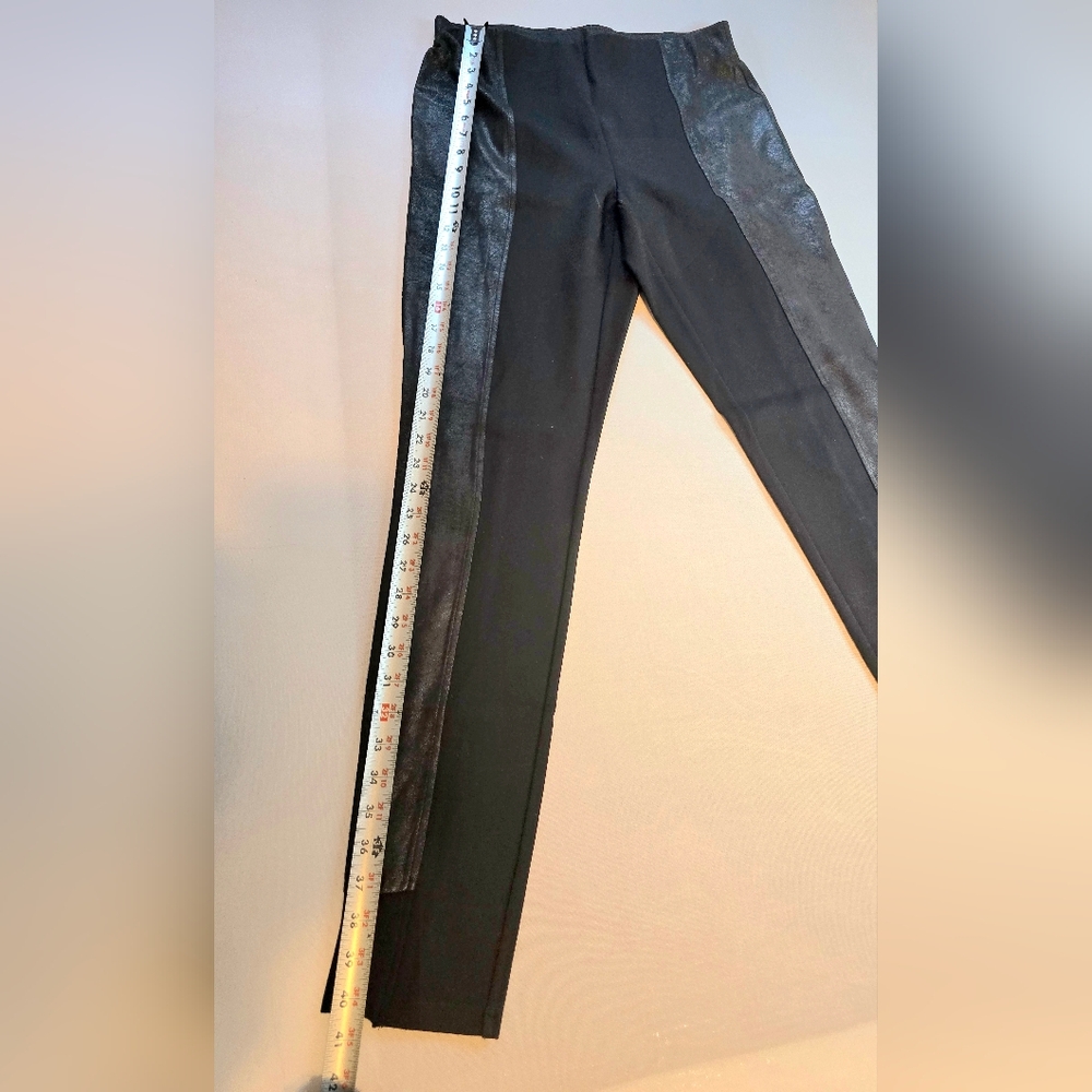 NWT NU Denmark Women's Black Suede Leggings Size Large - Picture 4 of 8